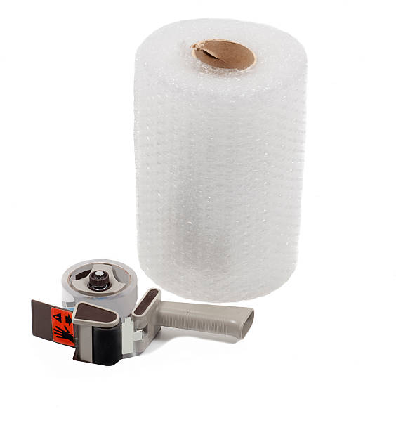 roll-of-bubble-wrap-with-tape-dispenser-picture-id91507780