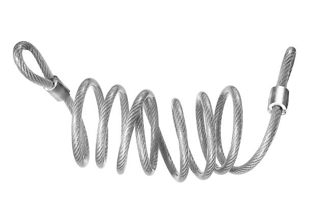 Steel Rope on White Background